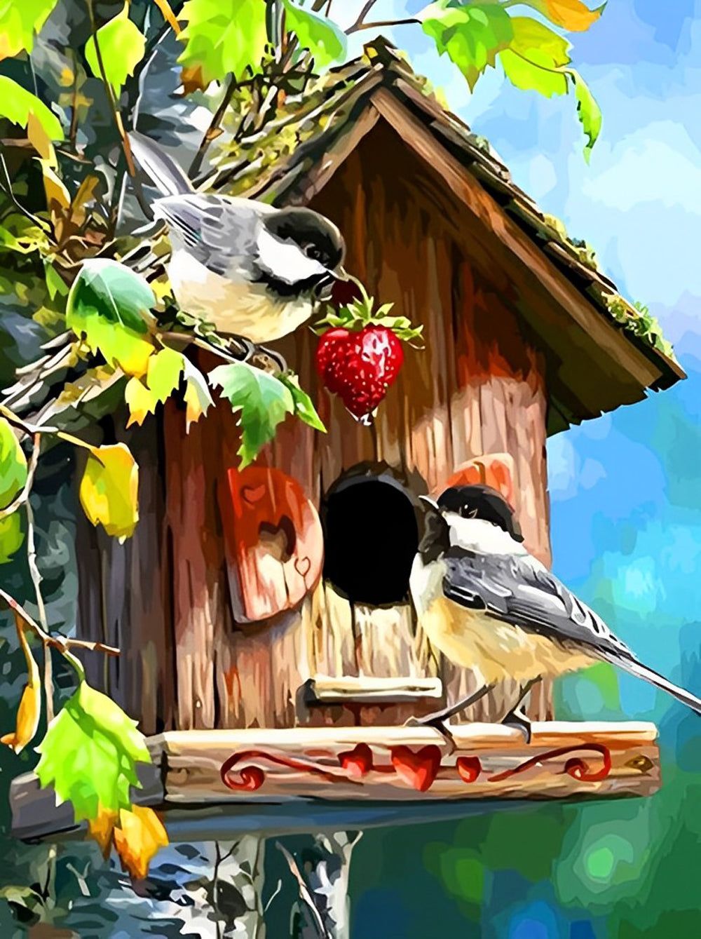 Birds and Bird House Diamond Painting