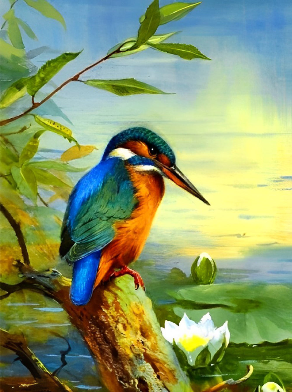 Blue and Red Bird Diamond Painting