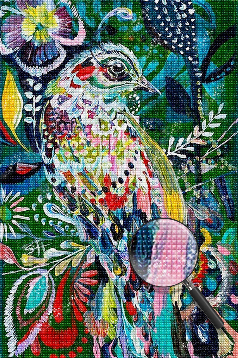 Multicolor Bird Diamond Painting