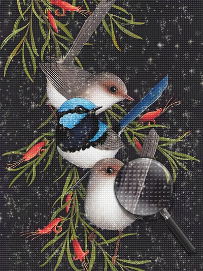 Three Cute Birds on a Branch 5D DIY Diamond Painting Kits