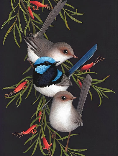 Three Cute Birds on a Branch 5D DIY Diamond Painting Kits