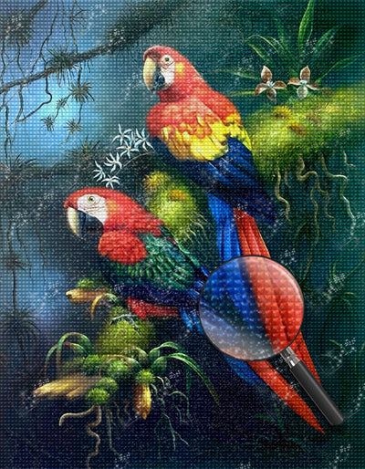 Colorful Parrots 5D DIY Diamond Painting Kits