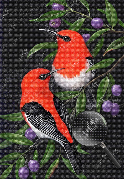 Birds and Olives Diamond Painting