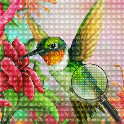 Flying Green Hummingbird Bird 5D DIY Diamond Painting Kits