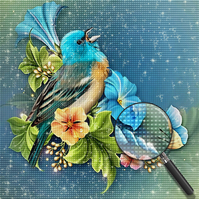 Blue Bird and Volubilis 5D DIY Diamond Painting Kits