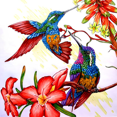 Cartoon Hummingbirds 5D DIY Diamond Painting Kits
