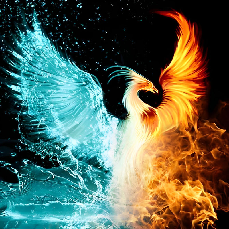 Phoenix of Water and Fire Diamond Painting