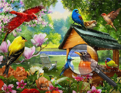 Colorful Spring Birds 5D DIY Diamond Painting Kits