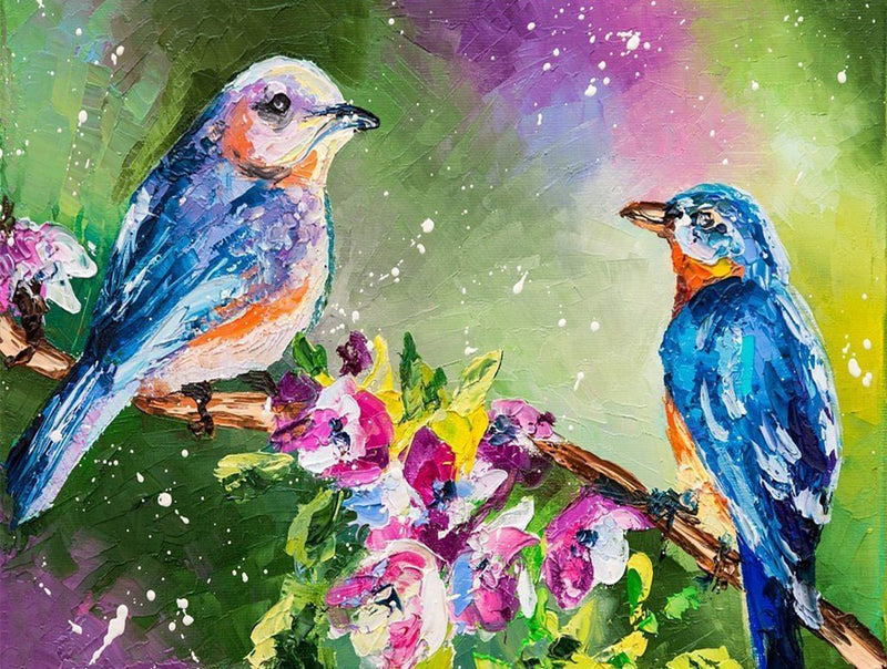Gouache Painting Birds 5D DIY Diamond Painting Kits