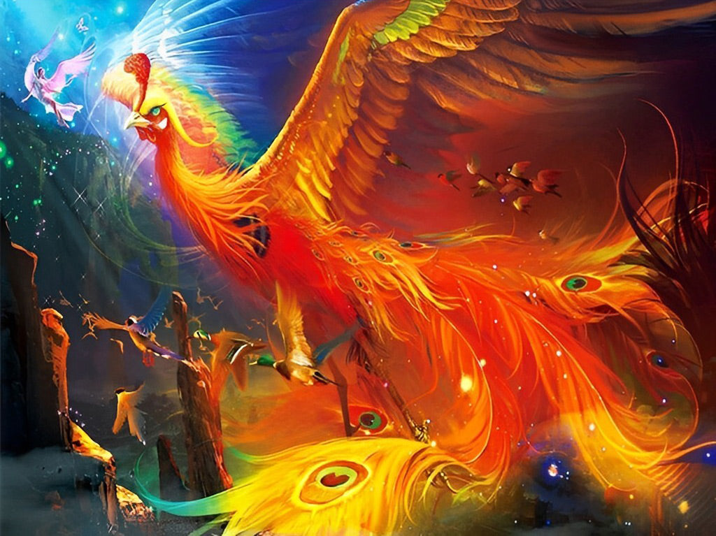 Phoenix and the Other Birds Diamond Painting