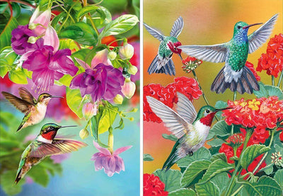 Hummingbirds and Flowers 5D DIY Diamond Painting Kits
