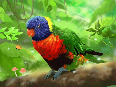 Parrot Trichoglossus 5D DIY Diamond Painting Kits