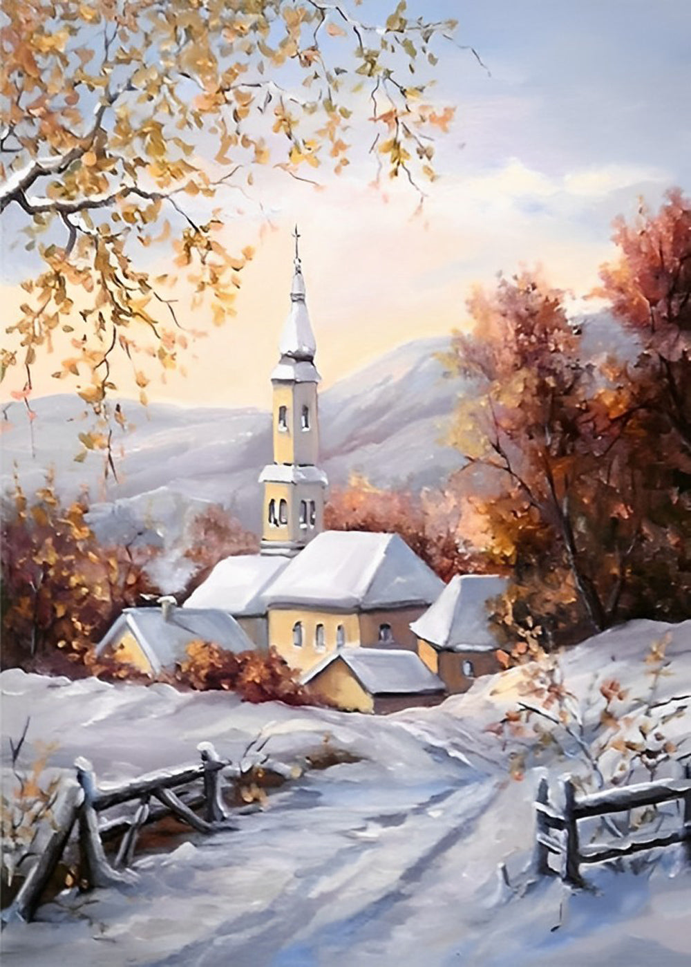 Village scenery Diamond Painting