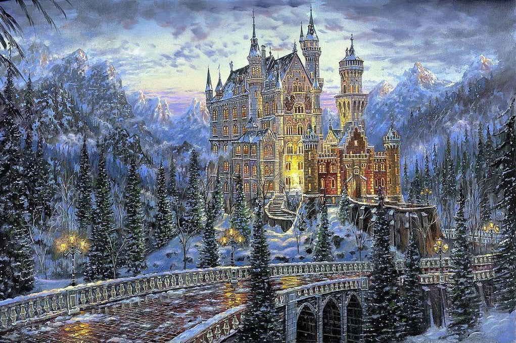 Castle in the Snow Diamond Painting