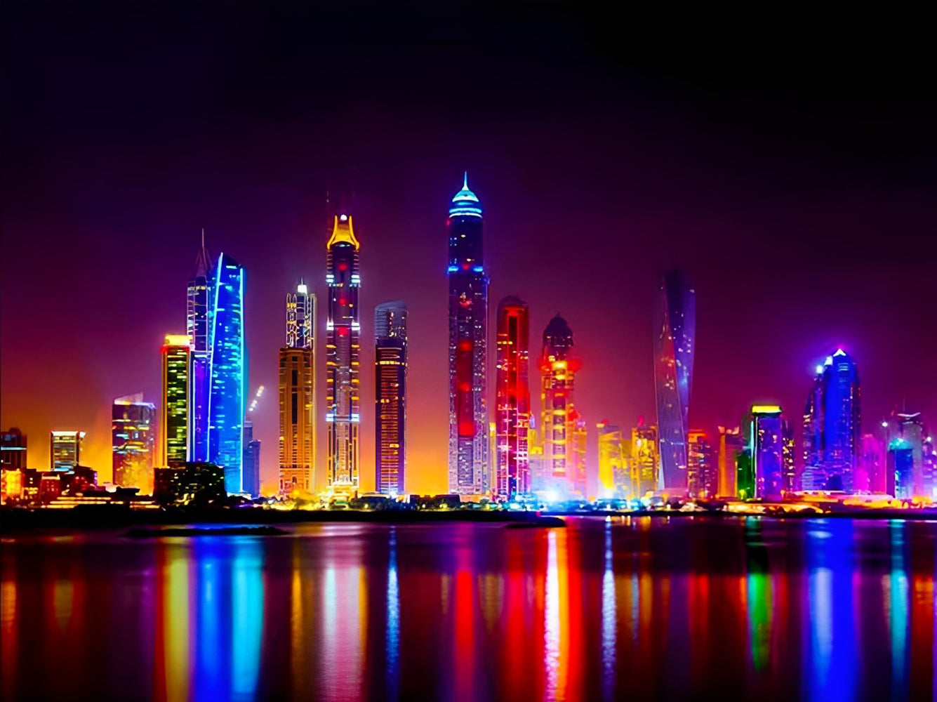 Night View of Dubai Diamond Painting