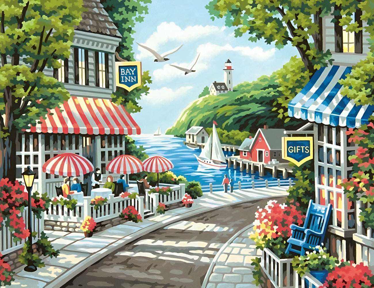 Cafe by The Sea Diamond Painting