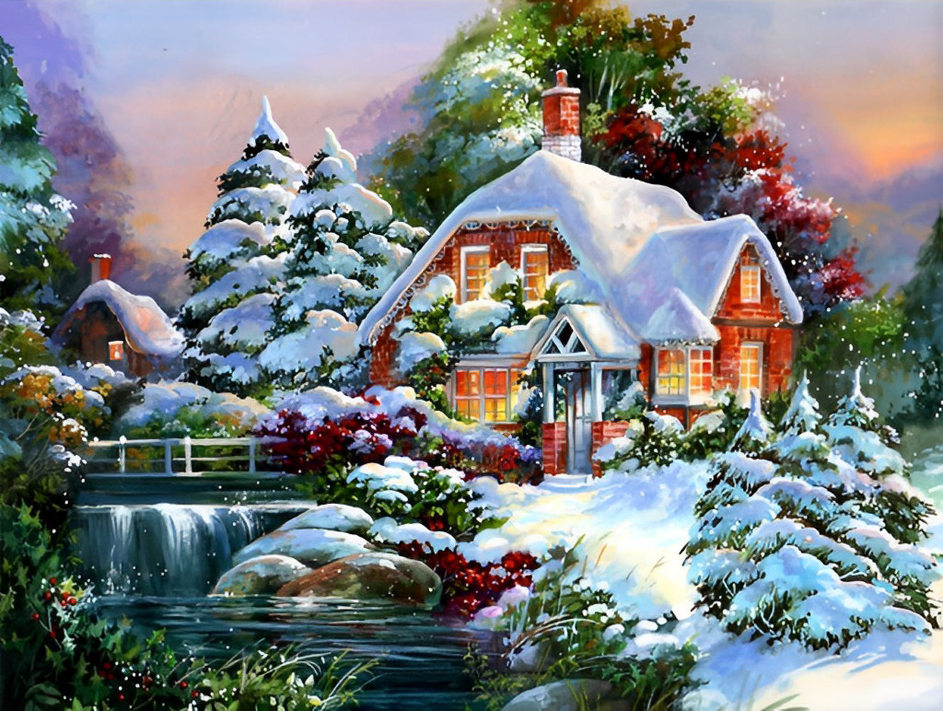 Garden Winter Snow Diamond Painting