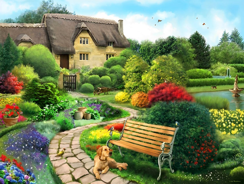 Cottage Garden Landscape Diamond Painting