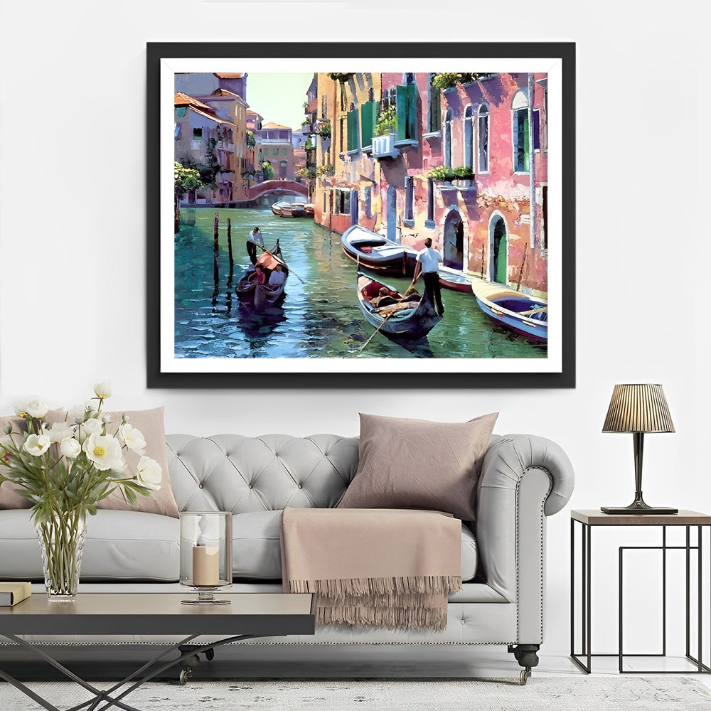 Gondolas in the City of Venice Diamond Painting