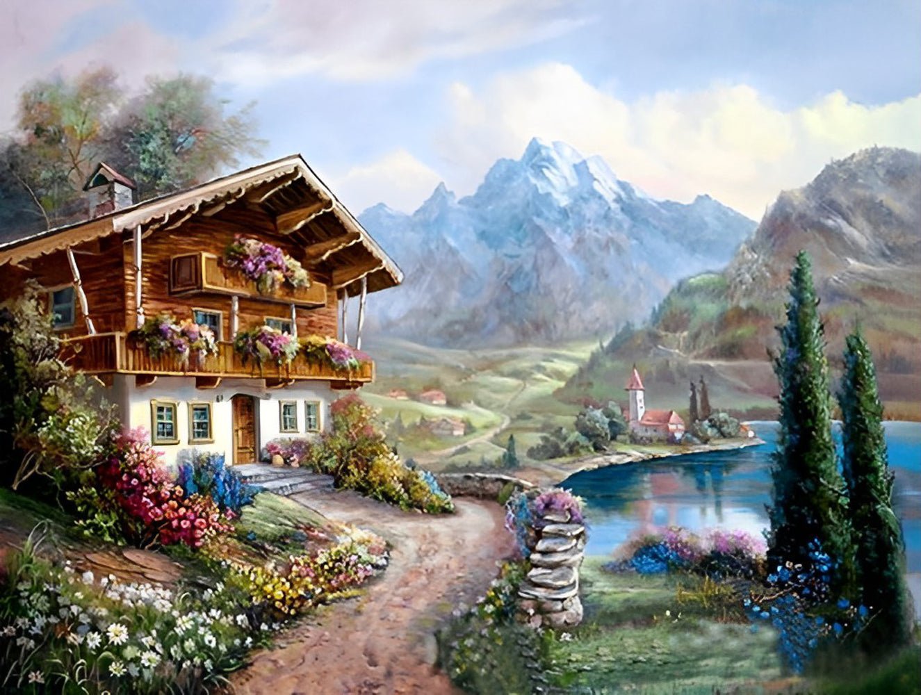 Country Cottage Diamond Painting