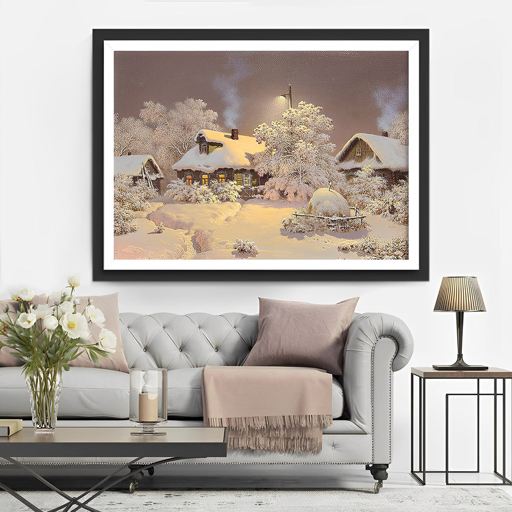 Winter Snow Villa Diamond Painting