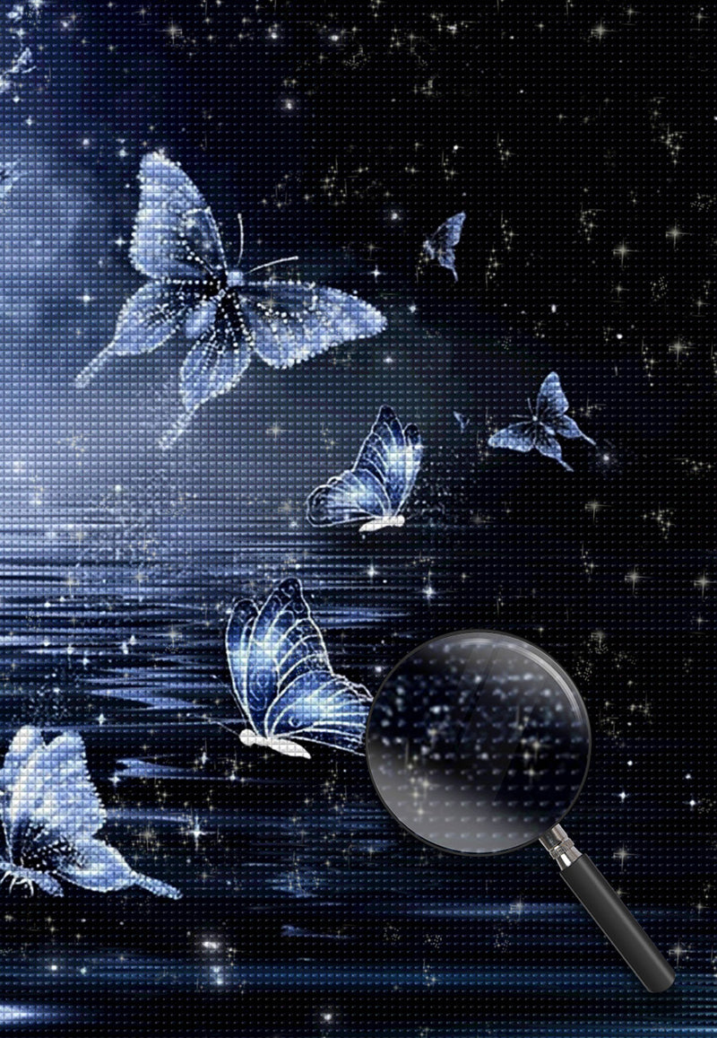 Silver Butterflies Diamond Painting