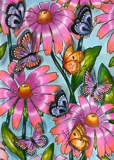 Butterflies and Pink Daisies 5D DIY Diamond Painting Kits