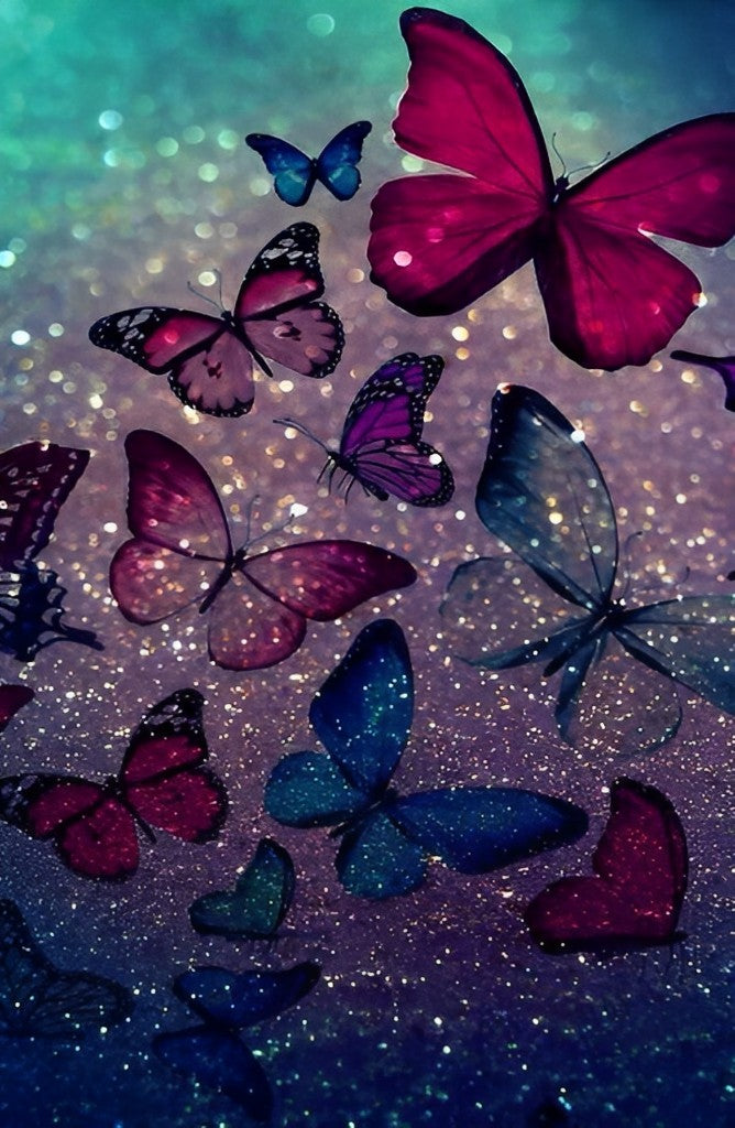 Butterflies and Sequins Diamond Painting