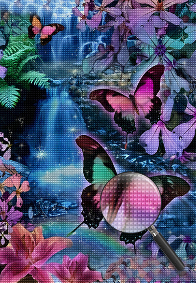 Butterflies and Falls in the Fantasy World 5D DIY Diamond Painting Kits