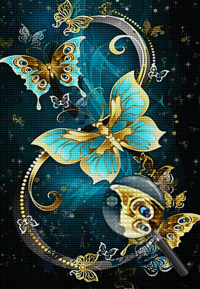 Three Mechanical Butterflies Diamond Painting