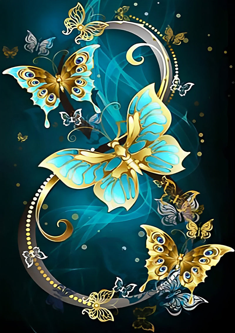 Three Mechanical Butterflies 5D DIY Diamond Painting Kits