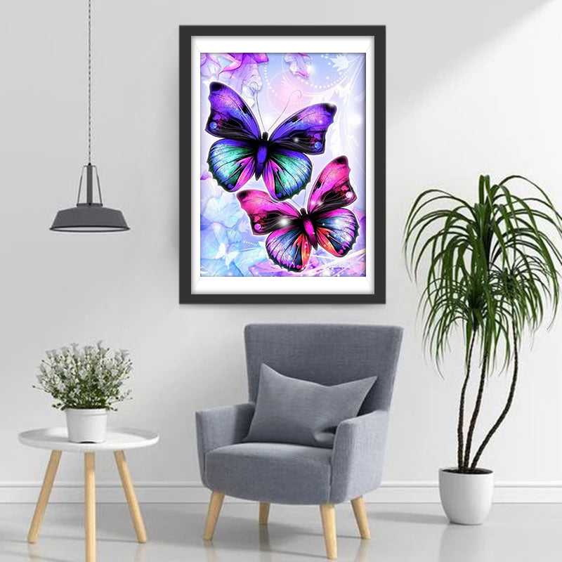 Purple Butterflies and Pink Butterfly Diamond Painting
