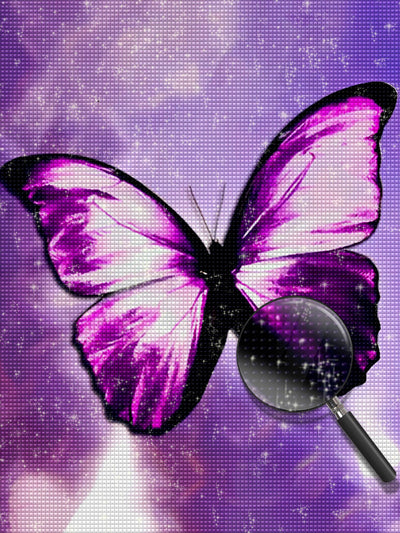 Beautiful Flying Purple Butterfly 5D DIY Diamond Painting Kits