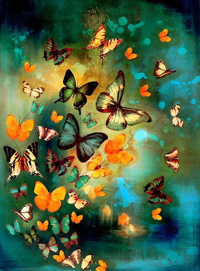 Colorful Butterflies Flying 5D DIY Diamond Painting Kits