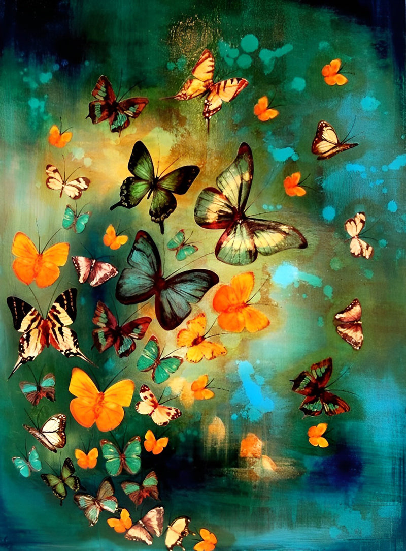 Colorful Butterflies Flying Diamond Painting