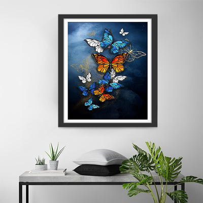 Beautiful Varied Butterflies Flying Diamond Painting