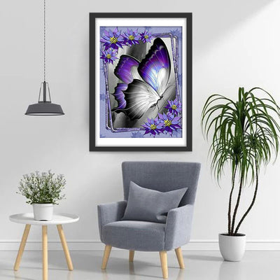 Purple and Silver Butterfly 5D DIY Diamond Painting Kits