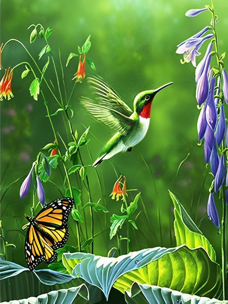 Butterfly and Hummingbird 5D DIY Diamond Painting Kits