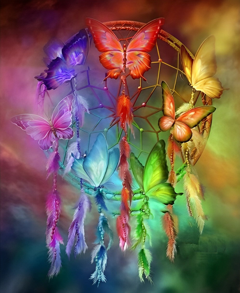 Butterflies and Dreamcatcher Diamond Painting