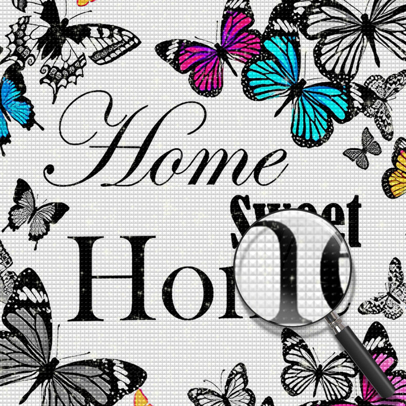 Butterflies Flying House, Pretty House 5D DIY Diamond Painting Kits