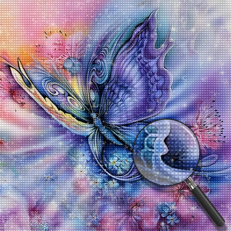 Fantasy Blue and Purple Butterfly 5D DIY Diamond Painting Kits