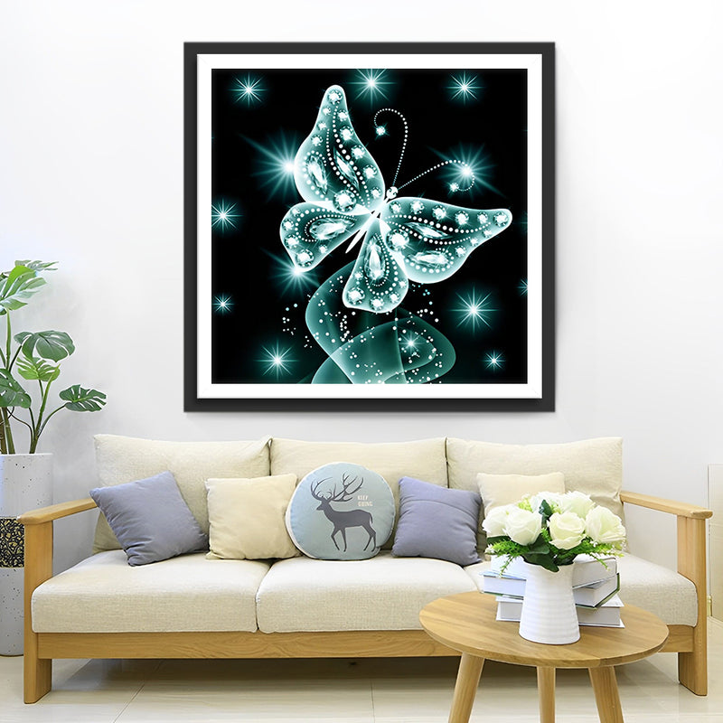 Bright Green Butterfly 5D DIY Diamond Painting Kits