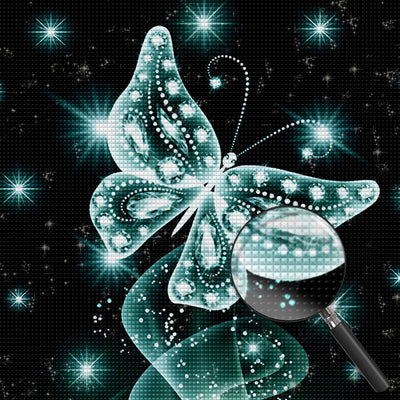 Bright Green Butterfly 5D DIY Diamond Painting Kits