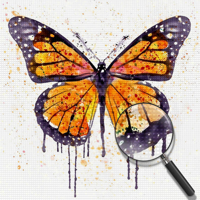 Orange and Black Butterfly 5D DIY Diamond Painting Kits