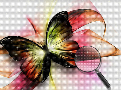 Green and Red Butterfly with a Bow 5D DIY Diamond Painting Kits