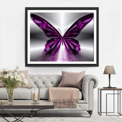 Purple and Black Butterfly Diamond Painting