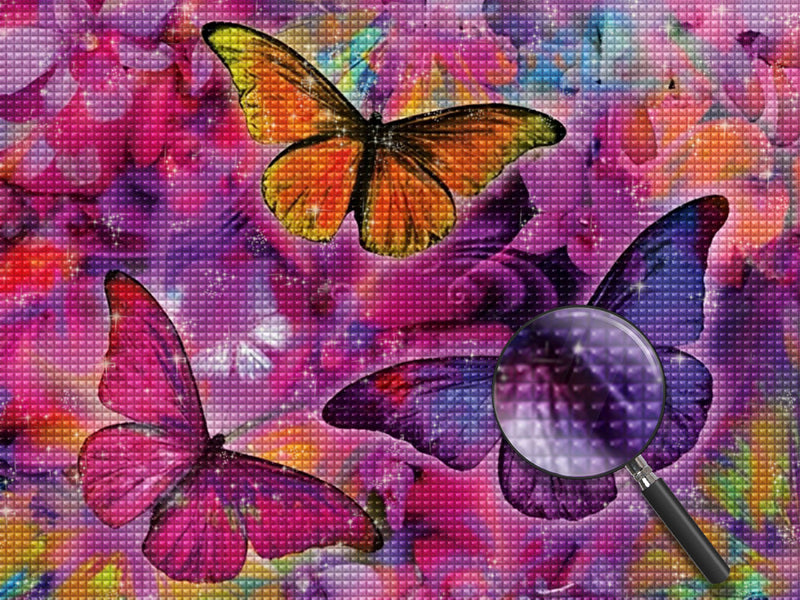 Three Flying Butterflies 5D DIY Diamond Painting Kits