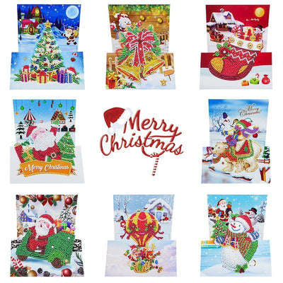 3D Christmas Cards II | 8 Pieces CARD001