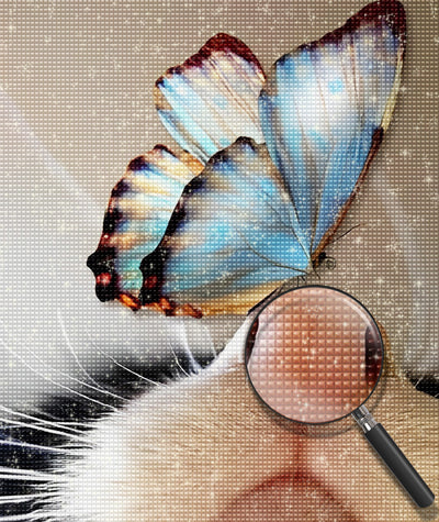 Butterfly on Cat's Nose 5D DIY Diamond Painting Kits
