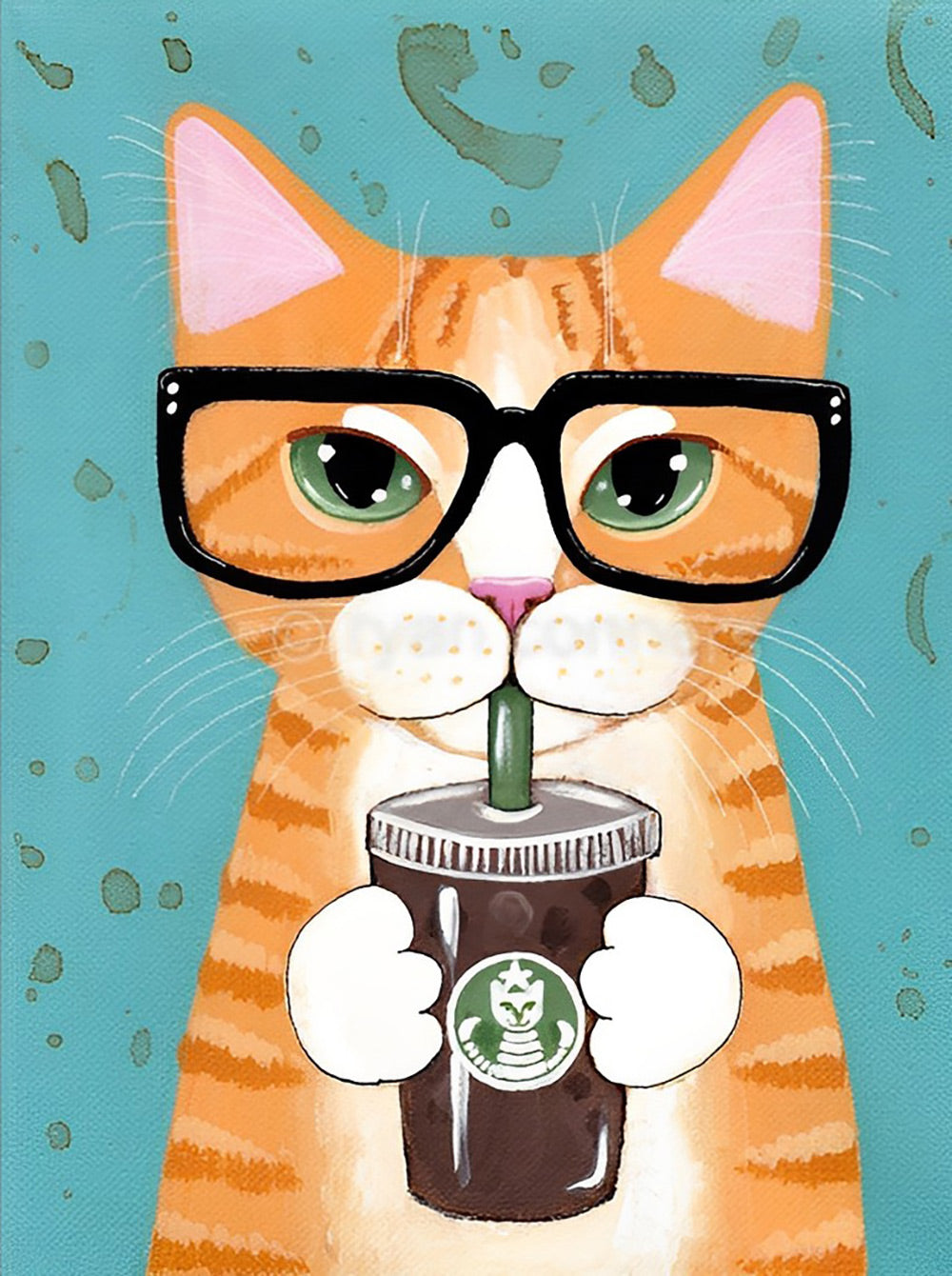Coffee Cat Diamond Painting